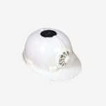 DARIT Comfortable Solar Panel Power Safety Helmet Outdoor Cooling Cool Fan Safety Helmet Hard Ventilate Hat Cap(white)