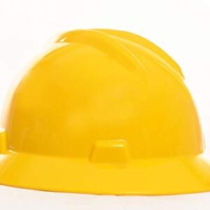 DARIT Full Brim Hard Hat Safety Helmet,Ratchet Suspection for Head Protection (Yellow)