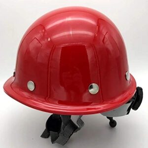 DARIT FRP Fiberglass Safety Helmet Construction Protective Helmets Anti-smashing Work Cap Labour Engineering impact resistance Hard Hat (Red)