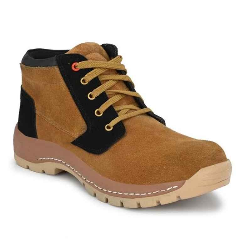 ArmaDuro AD1002 Suede Leather Steel Toe Tan Safety Shoes