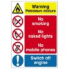 Petrol Station Warning Board(Set of 2 Boards)