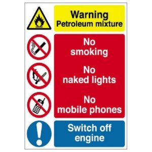 Petrol Station Warning Board(Set of 2 Boards)